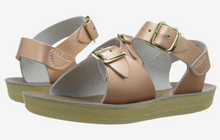 Load image into Gallery viewer, Salt Water Surfer Sandal Rose Gold Size 7 Toddler
