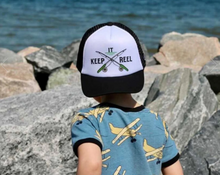 Load image into Gallery viewer, Grom Squad Keep It Reel Trucker Hat Camo/White Size Big 18m-5Y