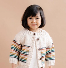 Load image into Gallery viewer, The Blueberry Hill Rainbow Stripe Cardigan Retro Size 4-6y
