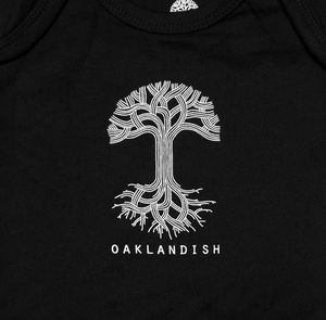 Infant Oaklandish Classic Logo Black Onesie