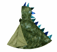 Load image into Gallery viewer, Great Pretenders Dragon Cape Green/Blue