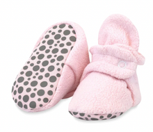 Load image into Gallery viewer, Zutano Cozie Fleece Gripper Bootie Baby Pink