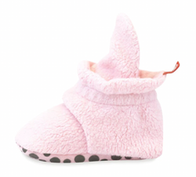 Load image into Gallery viewer, Zutano Cozie Fleece Gripper Bootie Baby Pink