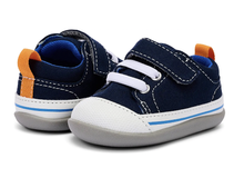 Load image into Gallery viewer, See Kai Run Stevie (First Walker) Navy Canvas Size 4
