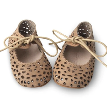 Load image into Gallery viewer, Consciously Baby Leather Boho Mary Jane Sand  Soft Sole Size 3 Infant

