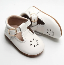Load image into Gallery viewer, Consciously Baby Leather Petal T-Bar Cotton Soft Sole Size 2 Infant
