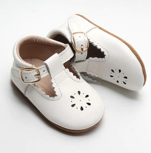 Consciously Baby Leather Petal T-Bar Cotton Soft Sole Size 2 Infant