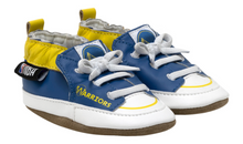 Load image into Gallery viewer, Robeez NBA Team Warriors Logo Soft Soles in Blue Size 0-6m
