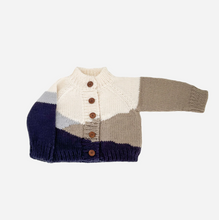 Load image into Gallery viewer, The Blueberry Hill Sunset Cardigan Navy Size 2-4y
