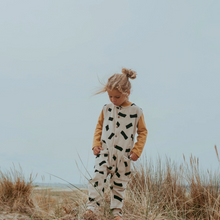 Load image into Gallery viewer, Turtledove London Organic Collection Velour Tank Dungaree Confetti Stone Size 2-3y
