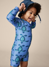 Load image into Gallery viewer, Tea Collection Reversible Baby Sun Hat Whale Blue Size 2T-4T
