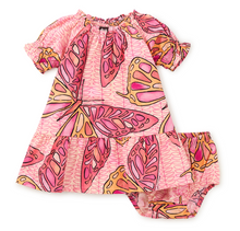 Load image into Gallery viewer, Tea Collection Puff Sleeve Baby Dress Batik Butterfly
