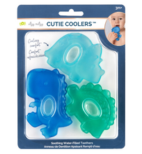 Laden Sie das Bild in den Galerie-Viewer, Itzy Ritzy Cutie Coolers Wassergefüllte Beißringe 3er-Pack Dino