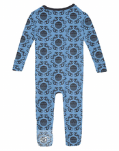 Load image into Gallery viewer, KicKee Pants Print Convertible Sleeper with Zipper Dream Blue Four Dragons