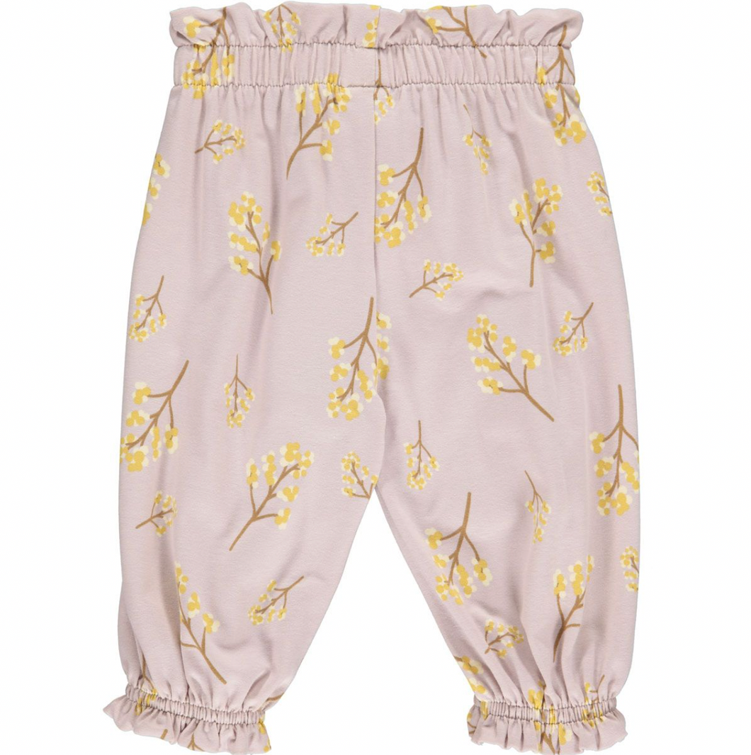 Müsli Filipendula Flared Baby Pants With Floral Print Rose Moon Size 12-18m