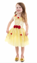 Load image into Gallery viewer, Little Adventures Yellow Beauty Party Dress