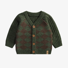 Load image into Gallery viewer, Souris Mini Dark Green Checkered Knit Vest
