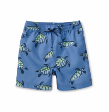 Load image into Gallery viewer, Tea Mid-Length Swim Trunks Turtles On The Move
