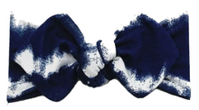 Load image into Gallery viewer, Eyee Kids Top Knot Headband Indigo Tie Dye