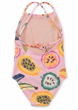 Load image into Gallery viewer, Tea Collection Cross Back One-Piece Swimsuit Tropical Fruit Size 8y
