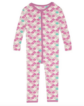 Load image into Gallery viewer, Kickee Pants Convertible Sleeper With Zipper Tulip Scales