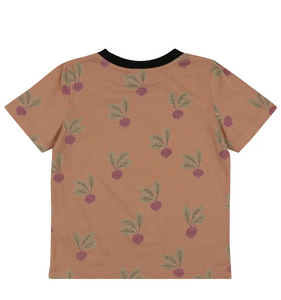 Turtledove London Beetroot Print Top Earth Size 3-4y