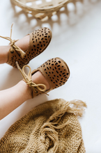 Load image into Gallery viewer, Consciously Baby Leather Boho Mary Janes Sand Hard Sole Size 8 Toddler