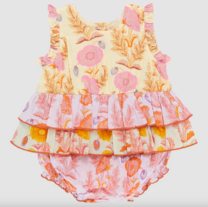 Pink Chicken Baby Girls Heidi Bubble Gilded Floral Mix