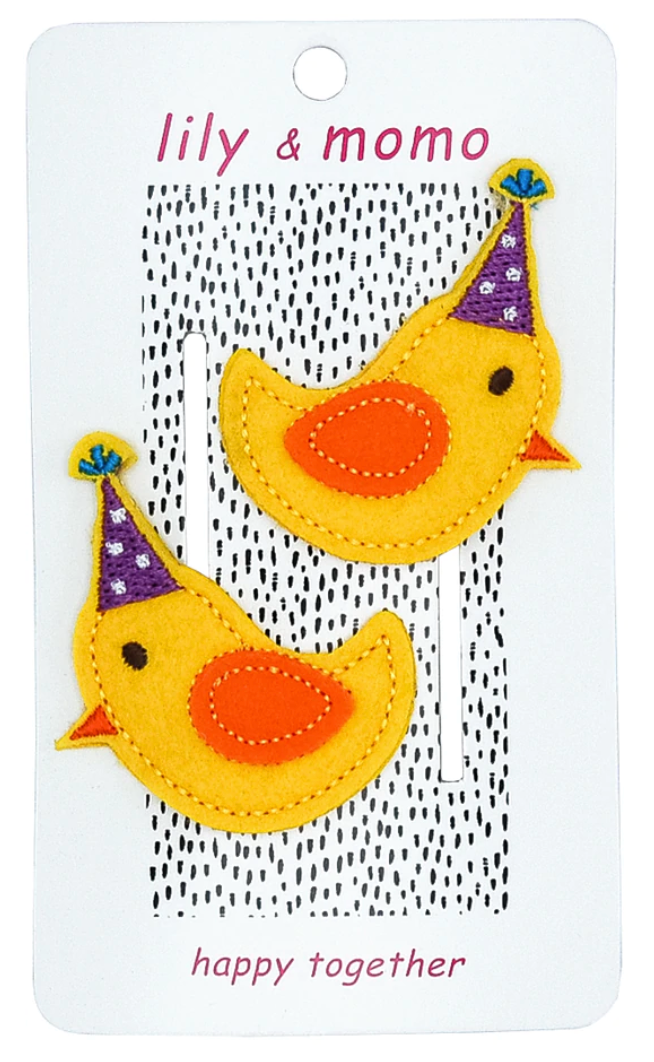 Lily & Momo Chicks Party Hat Hair Clips