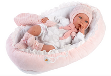 Load image into Gallery viewer, Llorens 16.5&quot; Articulated Newborn Doll Holly With Cushion
