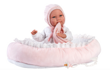 Load image into Gallery viewer, Llorens 16.5&quot; Articulated Newborn Doll Holly With Cushion
