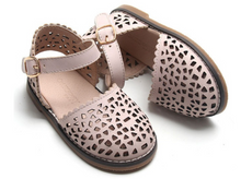 Load image into Gallery viewer, Consciously Baby Leather Pocket Sandal Rosewater Hard Sole
