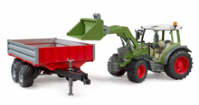 Load image into Gallery viewer, Bruder Fendt Vario 211 W Frontloader and Trailer
