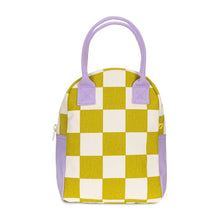 Load image into Gallery viewer, Fluf Zipper Lunch Bag Checks Pear
