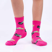 Load image into Gallery viewer, Sock It to Me Space Cats Youth Crew Socks 3-Pack
