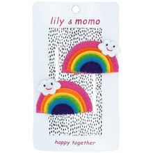 Load image into Gallery viewer, Lily &amp; Momo Sunshine Rainbow Hair Clips- Multi
