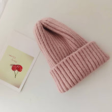 Load image into Gallery viewer, Little Trendy Solid Color Parent-Child Knitted Warm Hat Family Beanies
