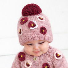 Load image into Gallery viewer, Huggalugs Pansy Rosy Beanie Hat
