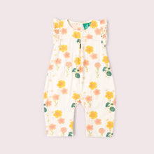 Load image into Gallery viewer, Little Green Radicals Flora Frill Summer Romper
