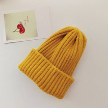 Load image into Gallery viewer, Little Trendy Solid Color Parent-Child Knitted Warm Hat Family Beanies
