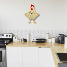 Load image into Gallery viewer, Popclox Cleo Chicken Pendulum Clock - Wood
