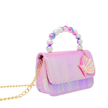 Load image into Gallery viewer, Zomi Gems Mermaid Pearl Handle Seashell Bag Purple
