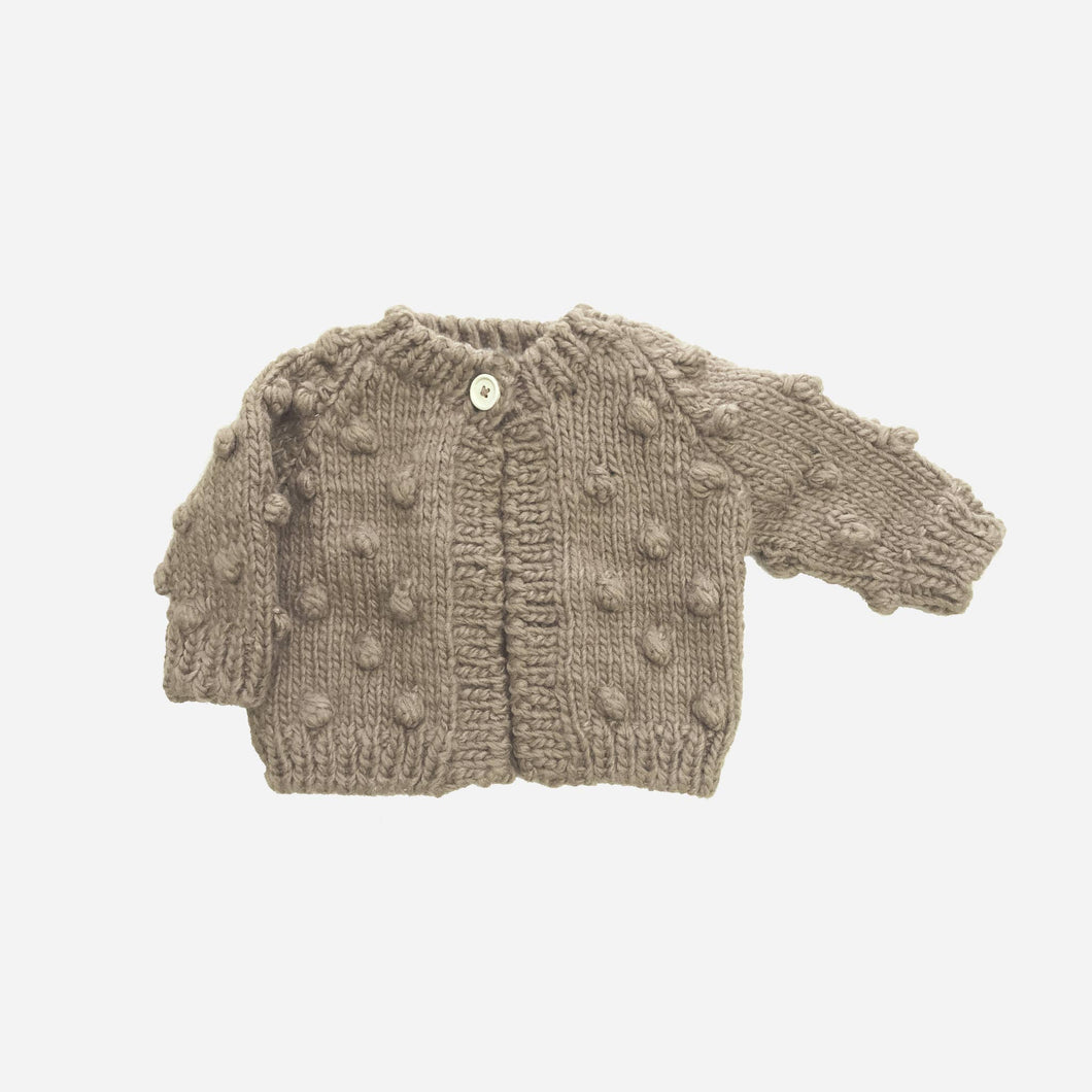 The Blueberry Hill Popcorn Cardigan Flax