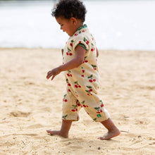 Load image into Gallery viewer, Little Green Radicals Little Cherries Towelling Romper

