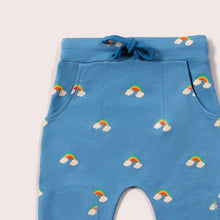 Load image into Gallery viewer, Little Green Radicals Blue Rainbows Organic Comfy Joggers
