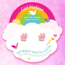 Load image into Gallery viewer, Pink Kitty Cutie Stud Earrings
