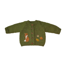 Load image into Gallery viewer, The Blueberry Hill Fox Cardigan – Woodland Knit Sweater
