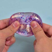 Load image into Gallery viewer, SugarSqueez Squishies® Glitter Heart Maltose Fidget Stress Ball | Assorted 1pc
