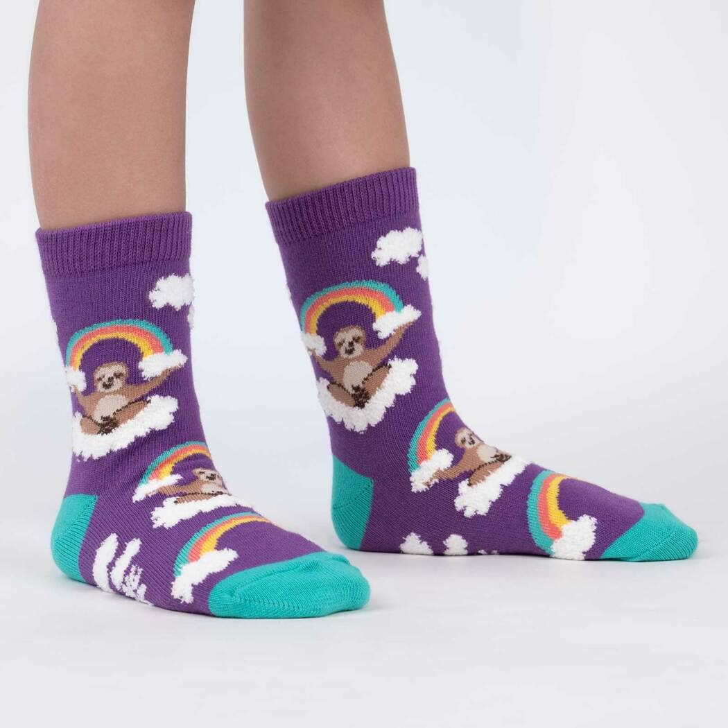 Laden Sie das Bild in den Galerie-Viewer, Sock It to Me Faultier Träume Junior Crew Socken 3er-Pack