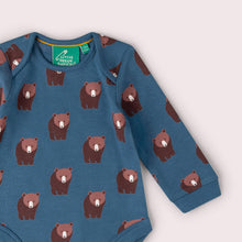 Load image into Gallery viewer, Little Green Radicals Blue Bears Bodysuits, 2-Pack
